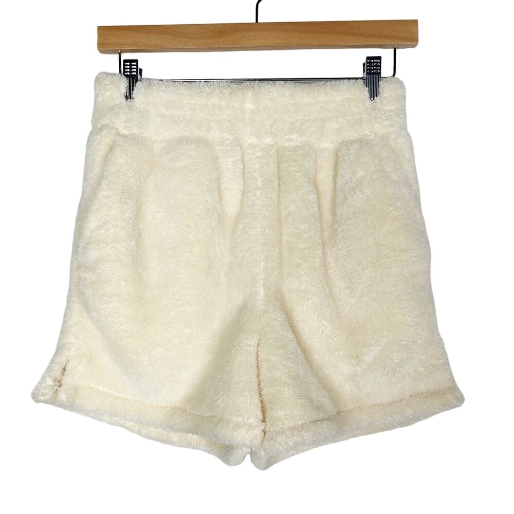 Apparis XXS/ XS Cream Teddy Sherling Sherpa Pull On Shorts Lounge Cozy Casual